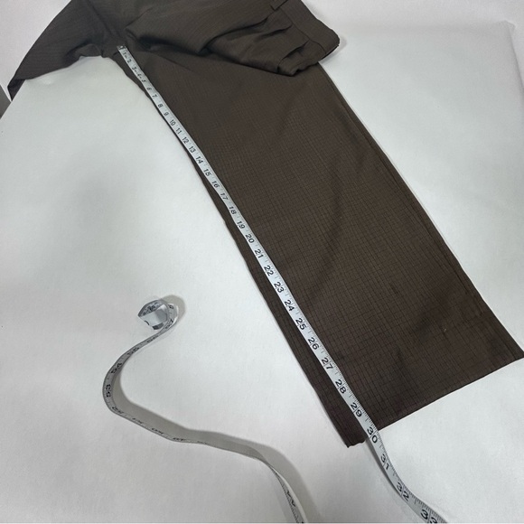 Hart Schaffner Marx Tan Checkered Pattern Dress Pants - Picture 8 of 8